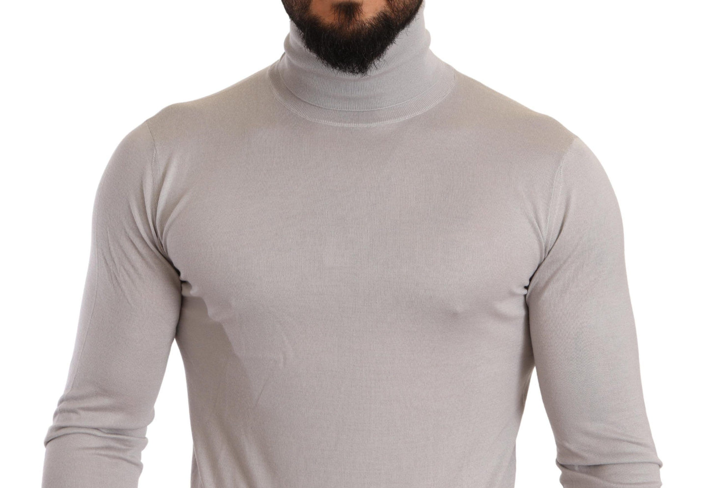 Dolce & Gabbana Grauer Rollkragenpullover aus Kaschmir
