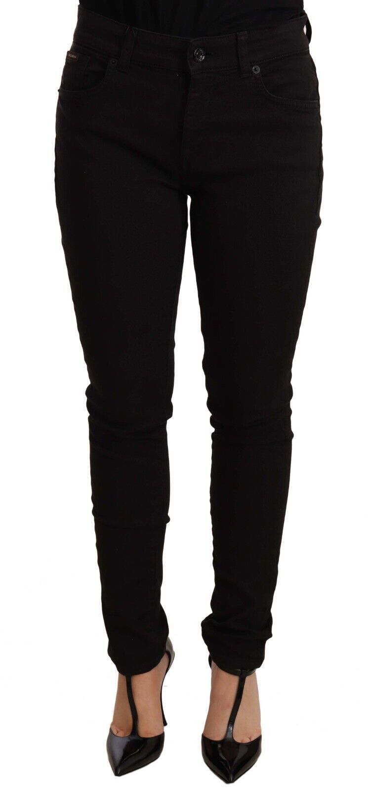 Dolce & Gabbana – Schwarze Slim Fit-Jeans aus Baumwollstretch