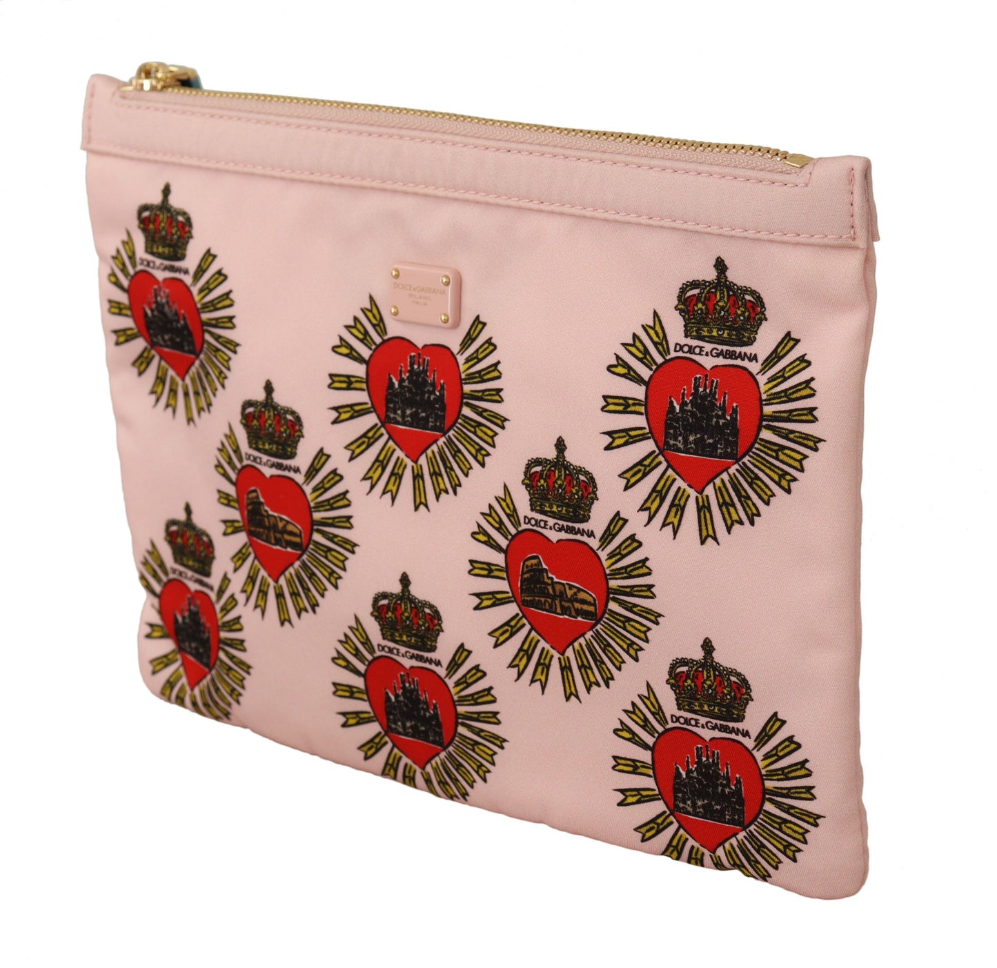 Dolce & Gabbana Clutch Pink D&G Logo Devotion Herz Kulturbeutel Geldbörse