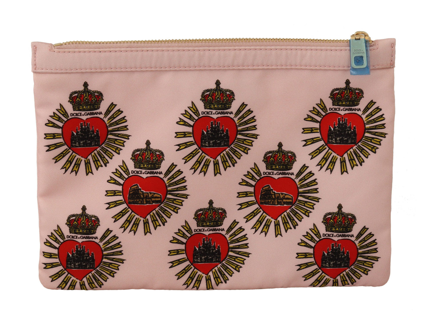 Dolce & Gabbana Clutch Pink D&G Logo Devotion Herz Kulturbeutel Geldbörse