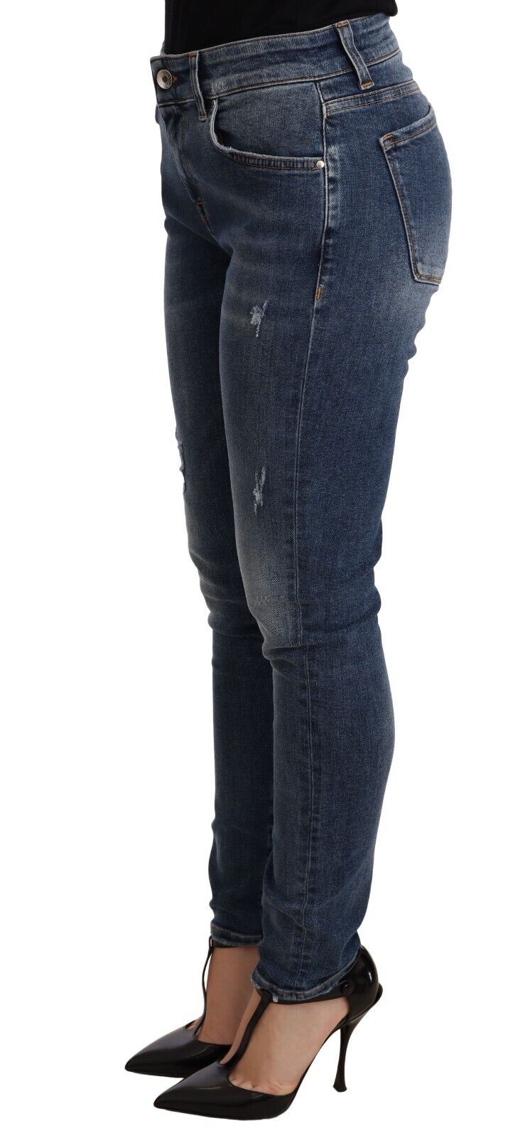 Dolce & Gabbana – Skinny-Jeans aus Baumwollstretch in blauer Waschung