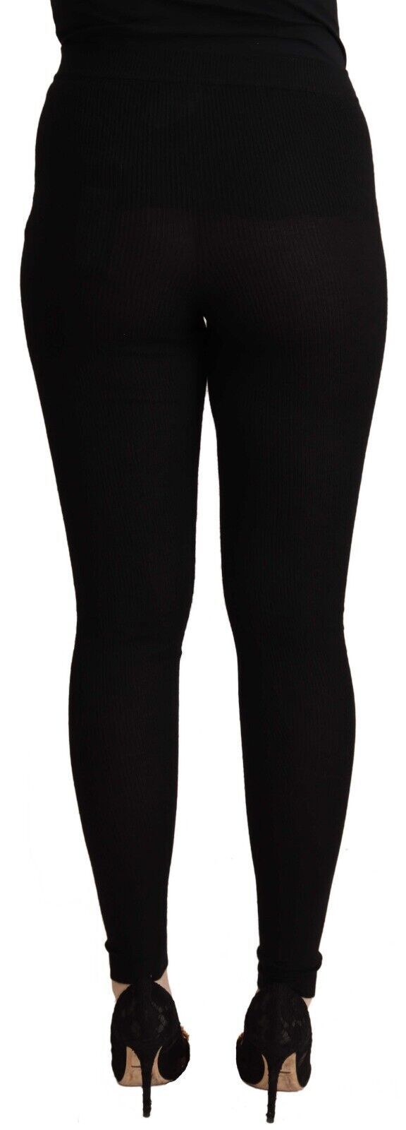 Dolce & Gabbana – Schwarze Strumpfhose aus Kaschmir mit Stretchbund