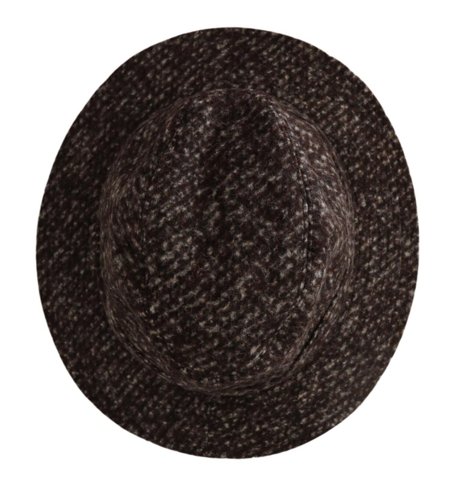 Dolce & Gabbana Grau melierter Hut aus strukturiertem Tweed
