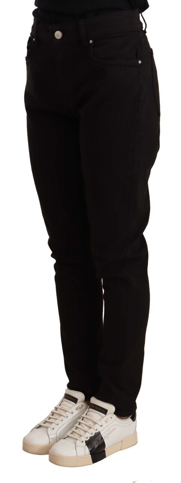 Dolce & Gabbana – Schwarze Skinny-Jeans aus Baumwollstretch