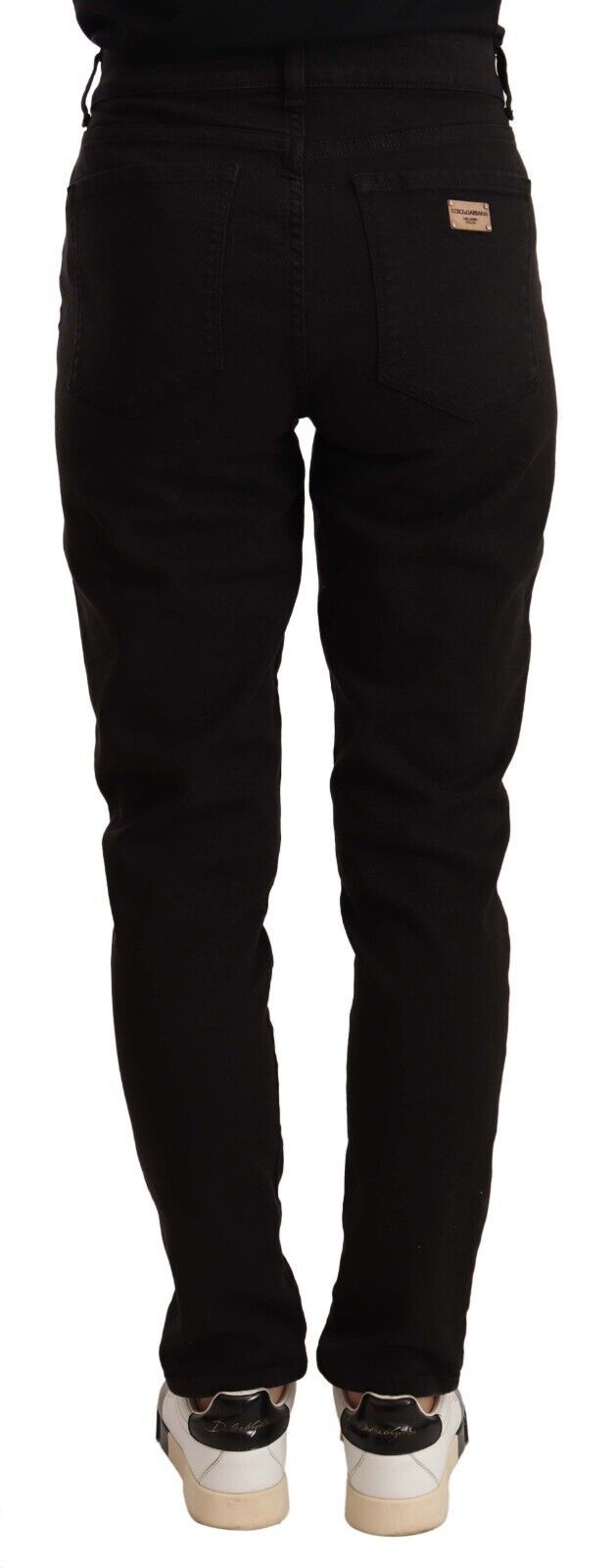 Dolce & Gabbana – Schwarze Skinny-Jeans aus Baumwollstretch