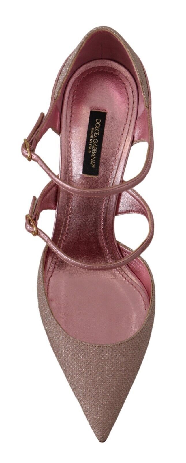 Dolce & Gabbana – Mary-Jane-Schuhe mit Riemchensandalen in Rosa mit Glitzer