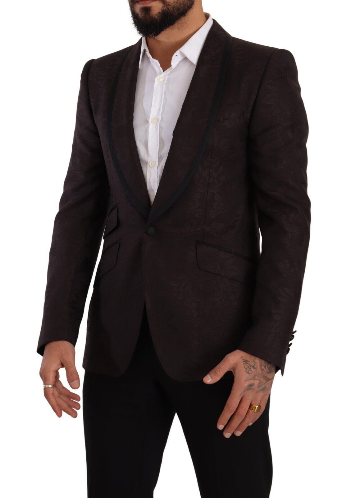 Dolce & Gabbana Lila Jacquard Einreihiger SICILIA Blazer