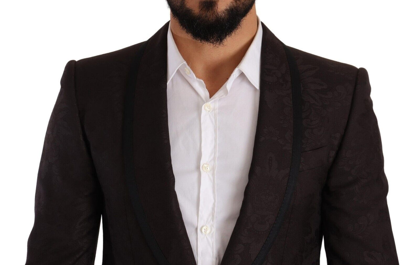 Dolce & Gabbana Lila Jacquard Einreihiger SICILIA Blazer