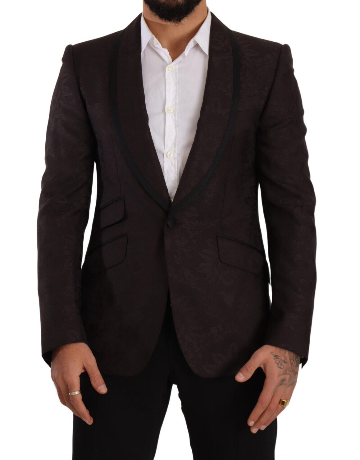 Dolce & Gabbana Lila Jacquard Einreihiger SICILIA Blazer
