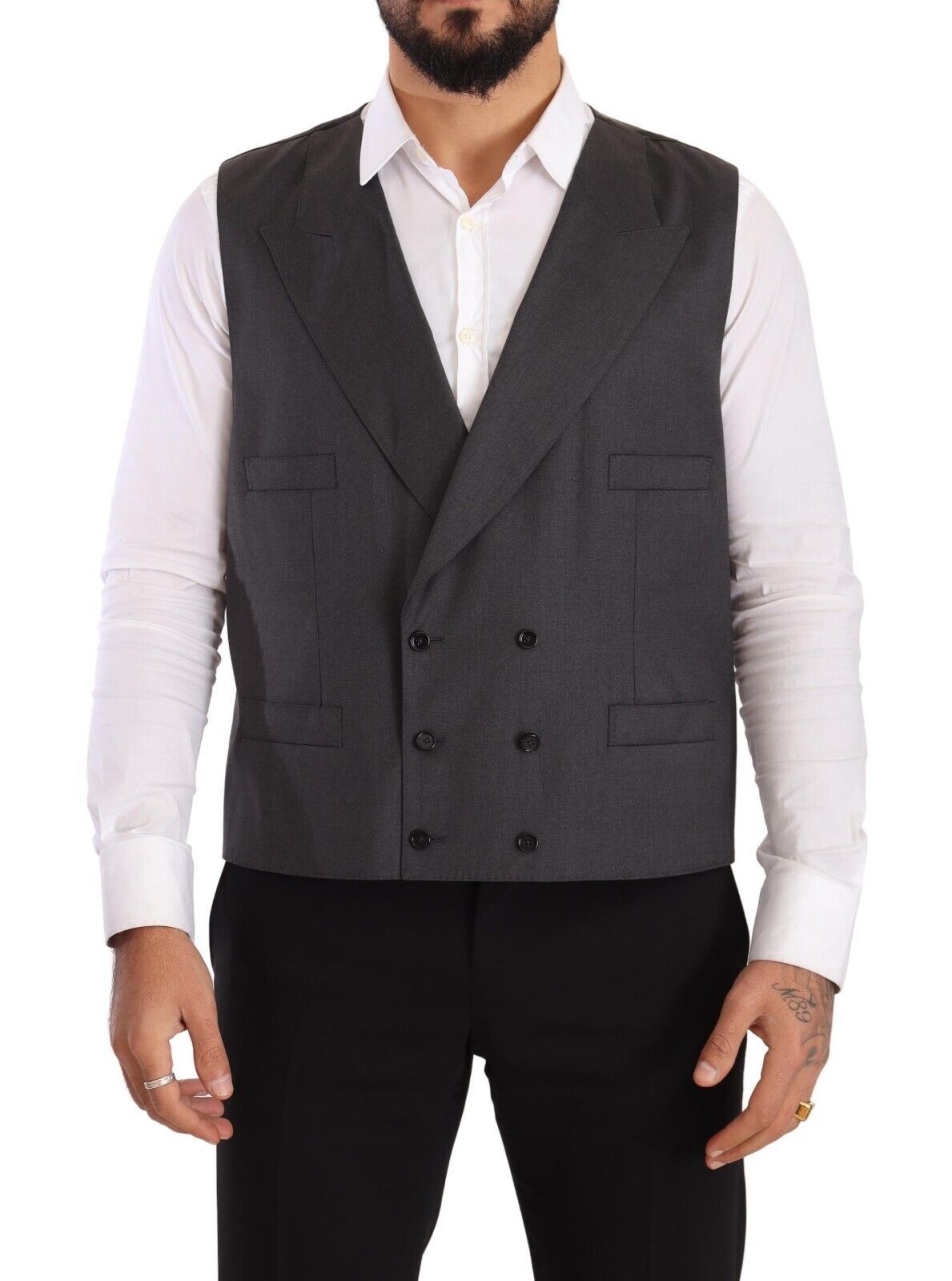 Dolce & Gabbana Grauer zweireihiger 2-teiliger SICILIA-Blazer