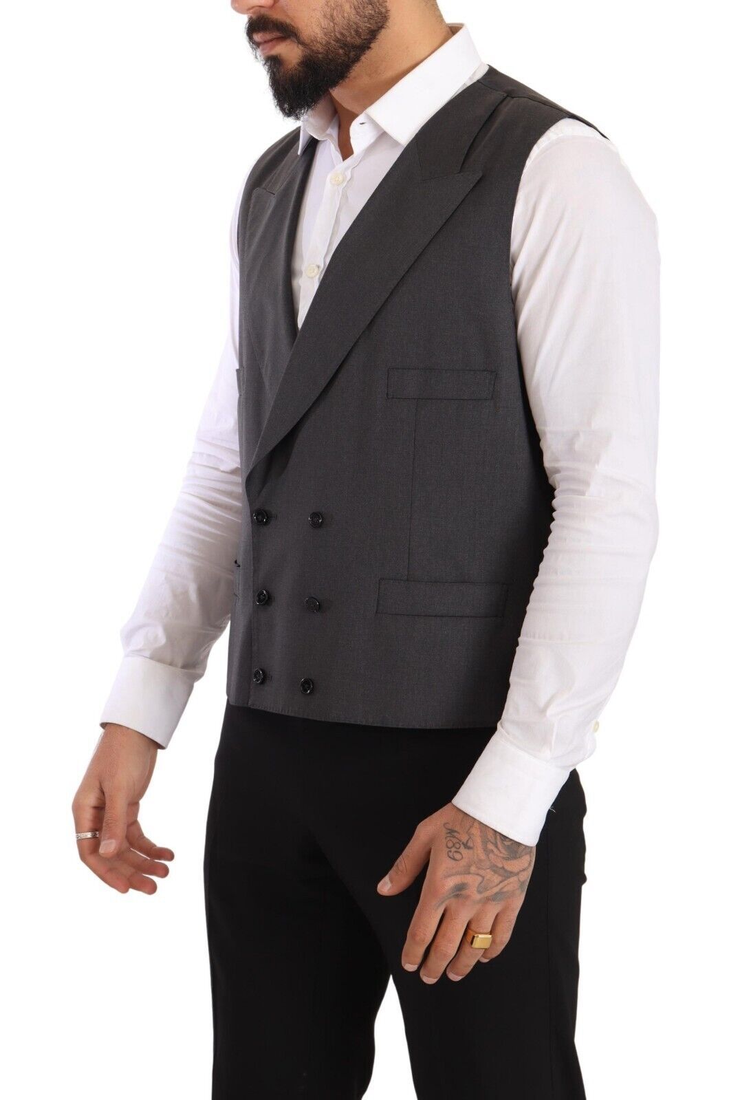 Dolce & Gabbana Grauer zweireihiger 2-teiliger SICILIA-Blazer