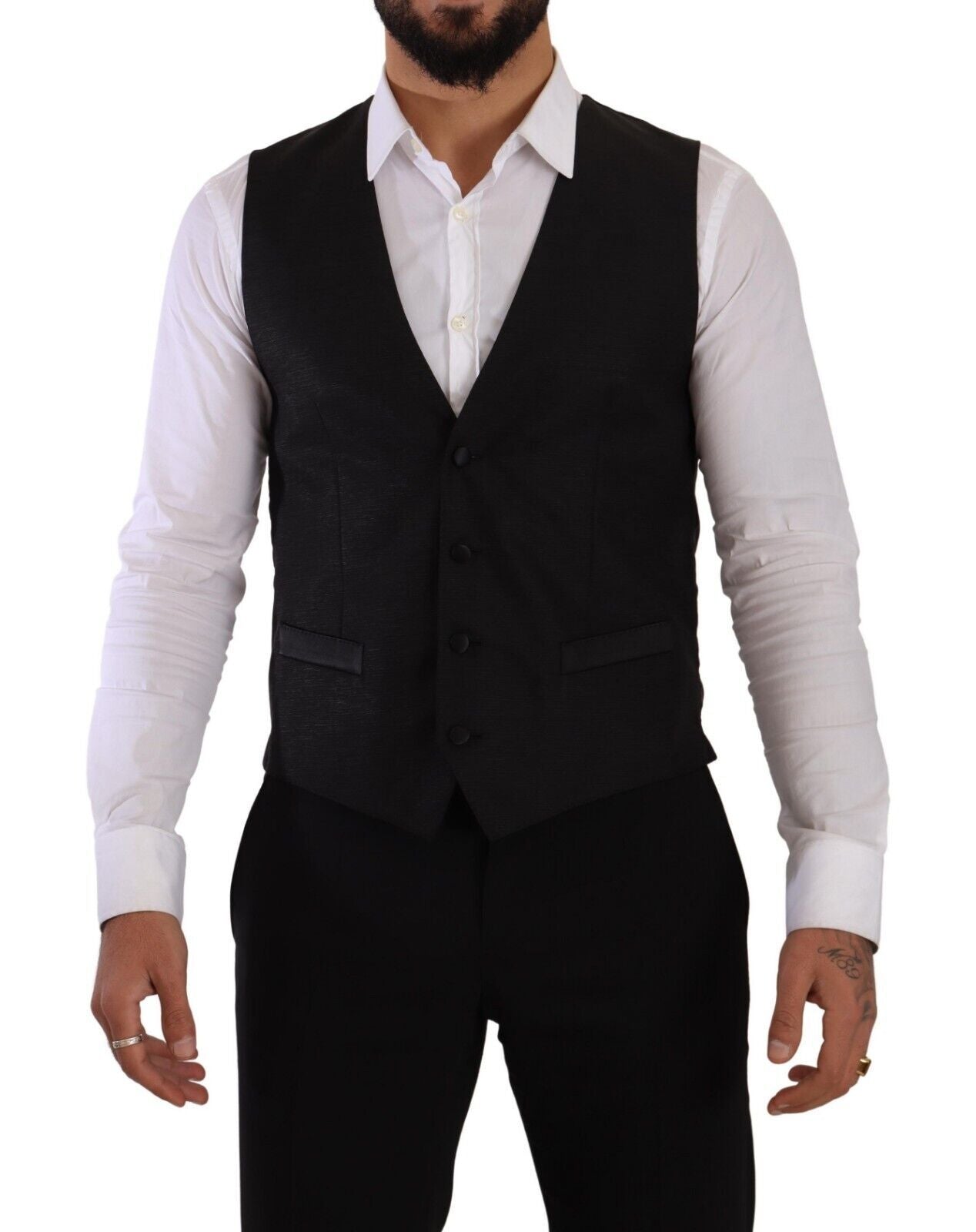 Dolce & Gabbana – Schwarzer, schmal geschnittener, zweiteiliger SICILIA-Blazer