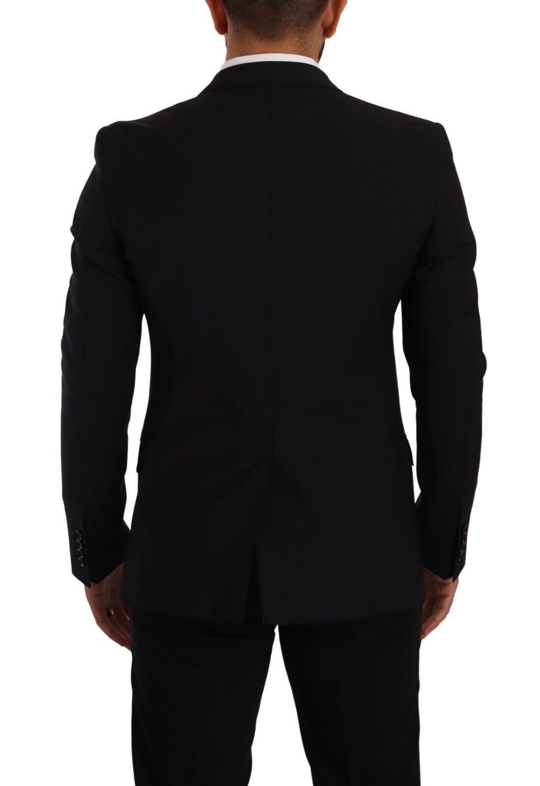 Dolce & Gabbana – Schwarze, schmal geschnittene Weste mit 2 Knöpfen, MARTINI-Blazer