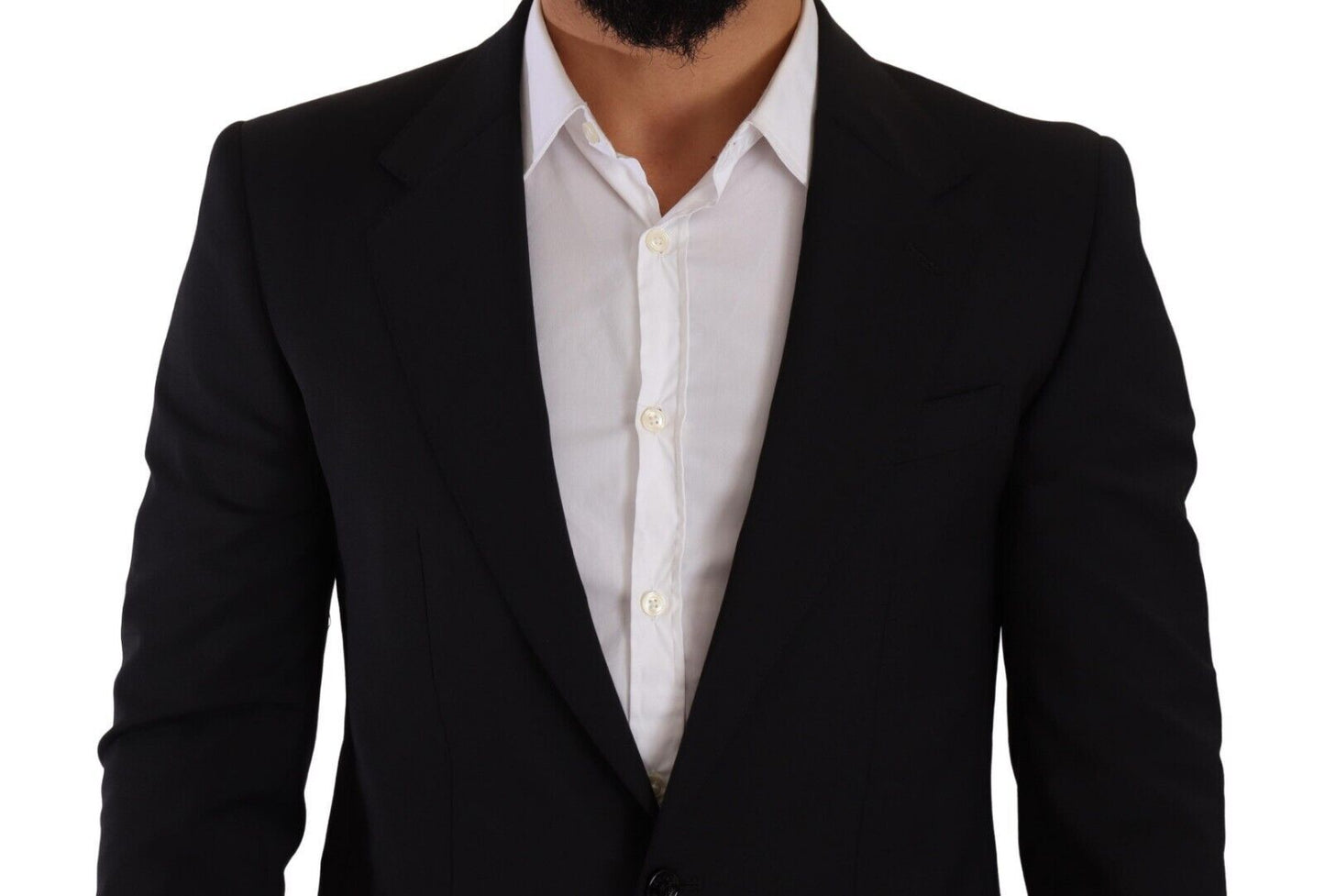 Dolce & Gabbana – Schwarze, schmal geschnittene Weste mit 2 Knöpfen, MARTINI-Blazer