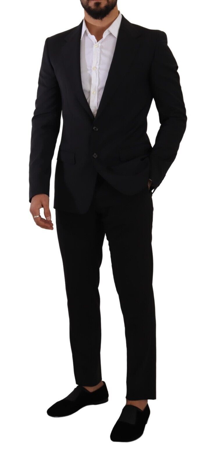 Dolce & Gabbana – Schwarze, schmal geschnittene Weste mit 2 Knöpfen, MARTINI-Blazer