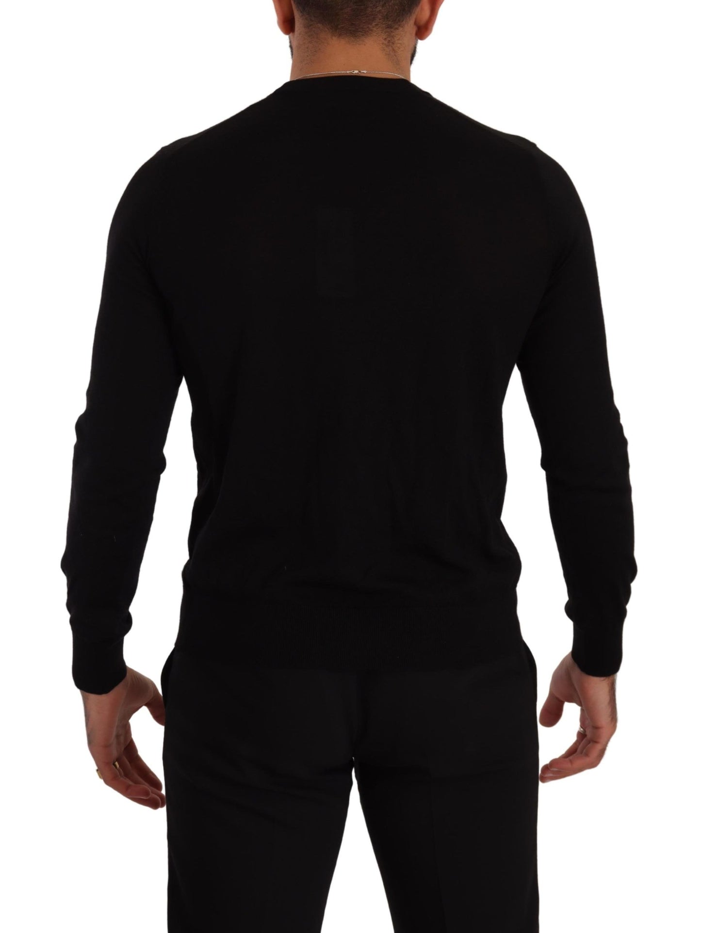 Dolce & Gabbana – Schwarzer Cardigan aus Kaschmir mit Knopfleiste