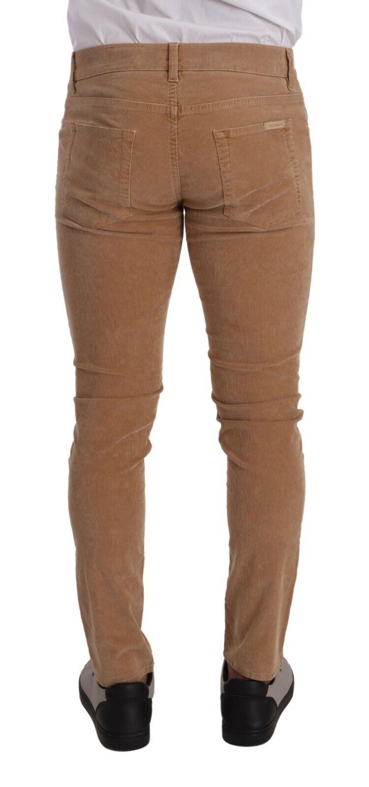Dolce & Gabbana – Enge Slim-Fit-Jeans aus Cord-Baumwolle in Braun