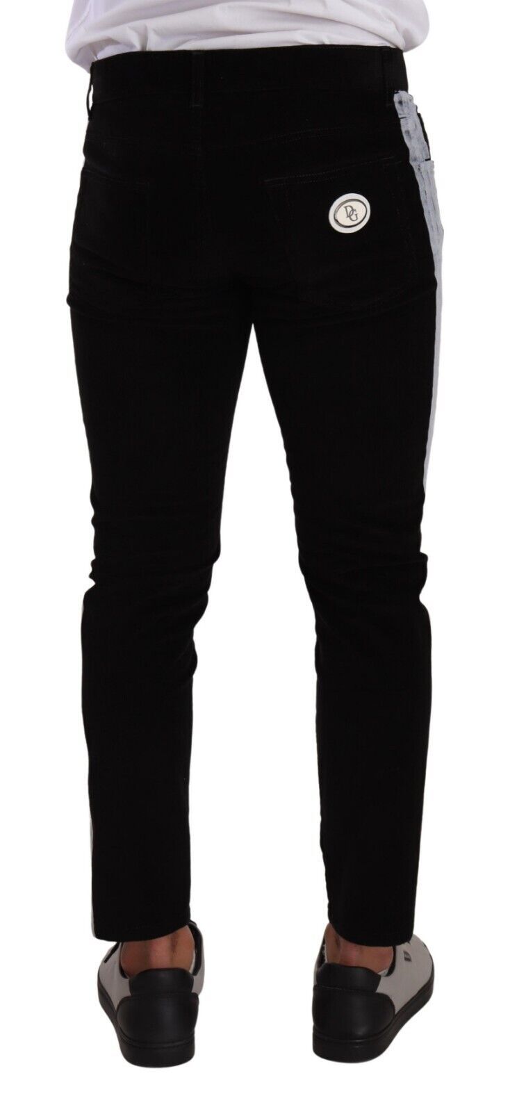 Dolce & Gabbana – Schwarze Skinny-Cordjeans aus Baumwollstretch