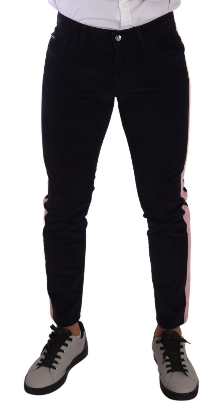 Dolce & Gabbana – Blaue Skinny-Jeans aus Cord-Baumwolle mit Stretch