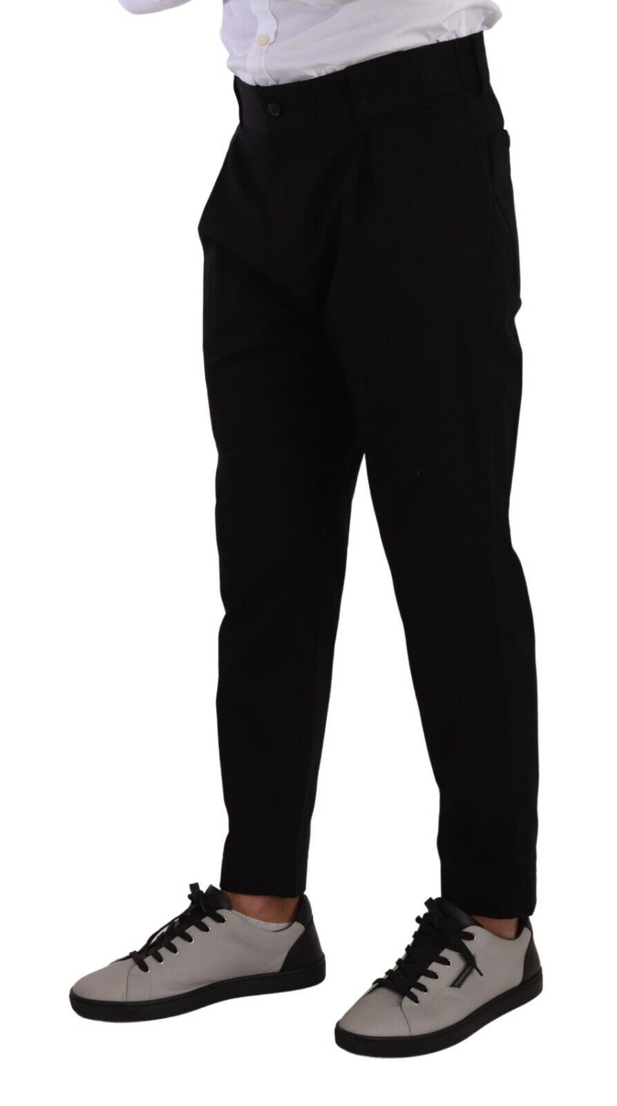 Dolce & Gabbana – Schwarze Chinohose aus Baumwollstretch