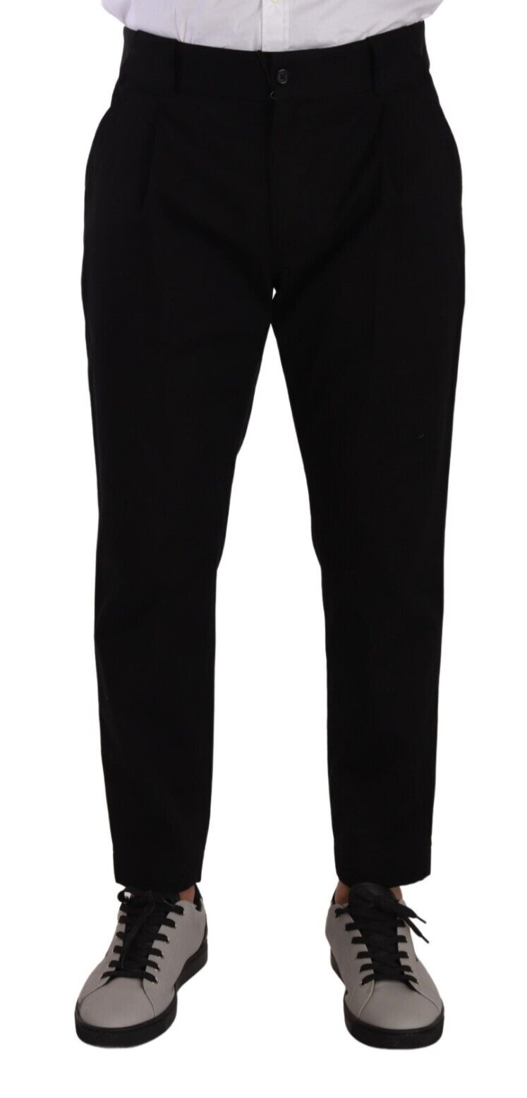 Dolce & Gabbana – Schwarze Chinohose aus Baumwollstretch