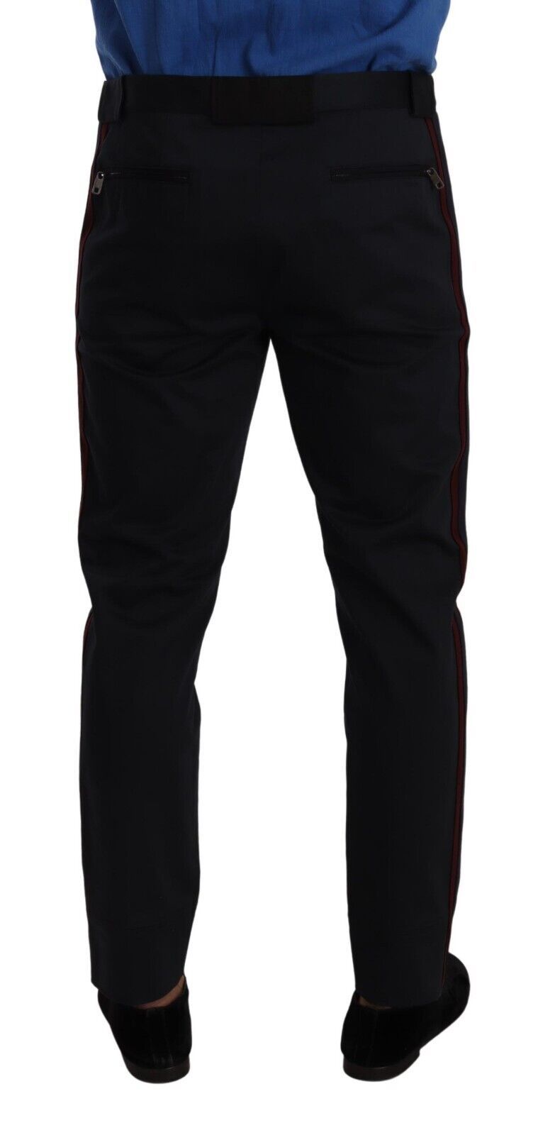 Dolce & Gabbana – Enge Chinohose aus Baumwolle in Bordeauxblau