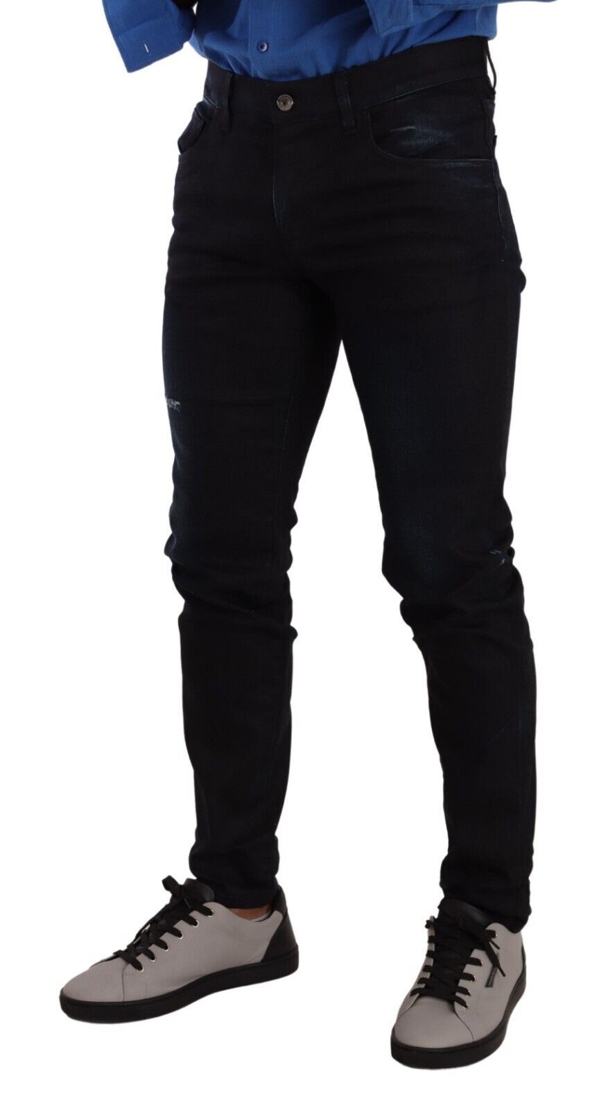 Dolce & Gabbana – Blaue Skinny-Jeans aus Baumwollstretch