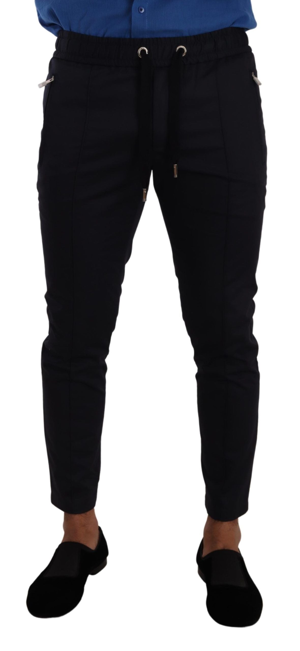 Dolce & Gabbana – Blaue Jogginghose aus Baumwollstretch
