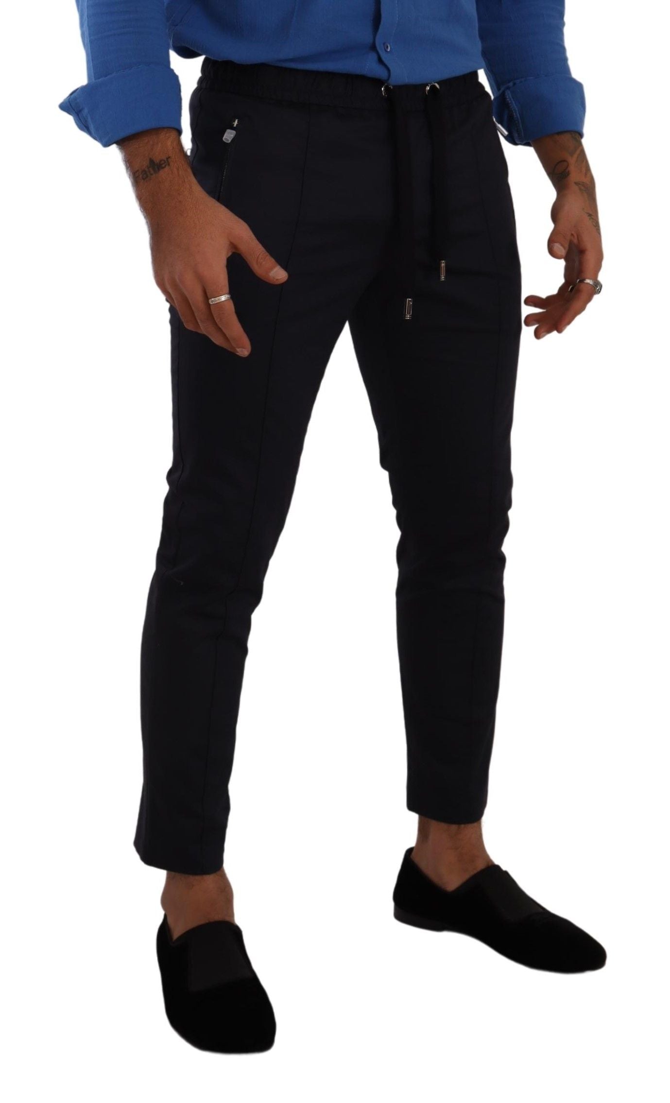 Dolce & Gabbana – Blaue Jogginghose aus Baumwollstretch