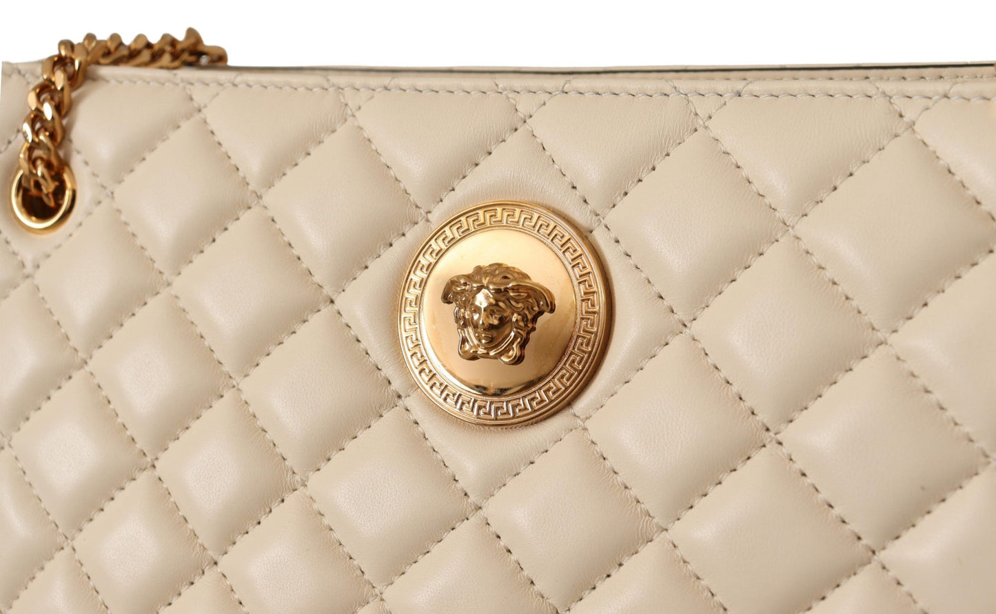 Versace Elegante gesteppte Tragetasche aus Nappaleder