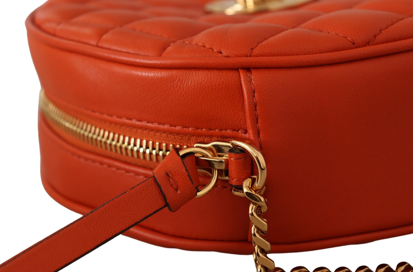 Versace – Elegante, runde Umhängetasche aus Nappaleder