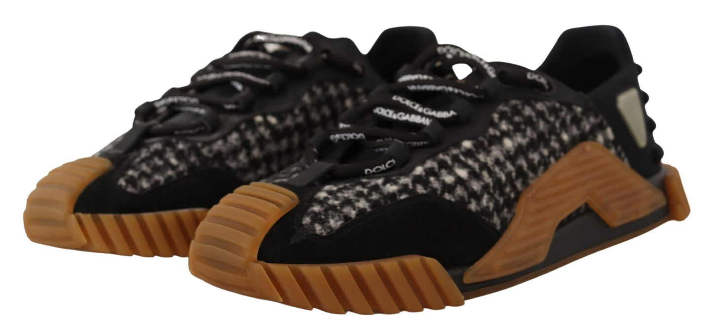 Dolce & Gabbana – NS1 – Schnürsneaker aus Stoff in Schwarz und Weiß