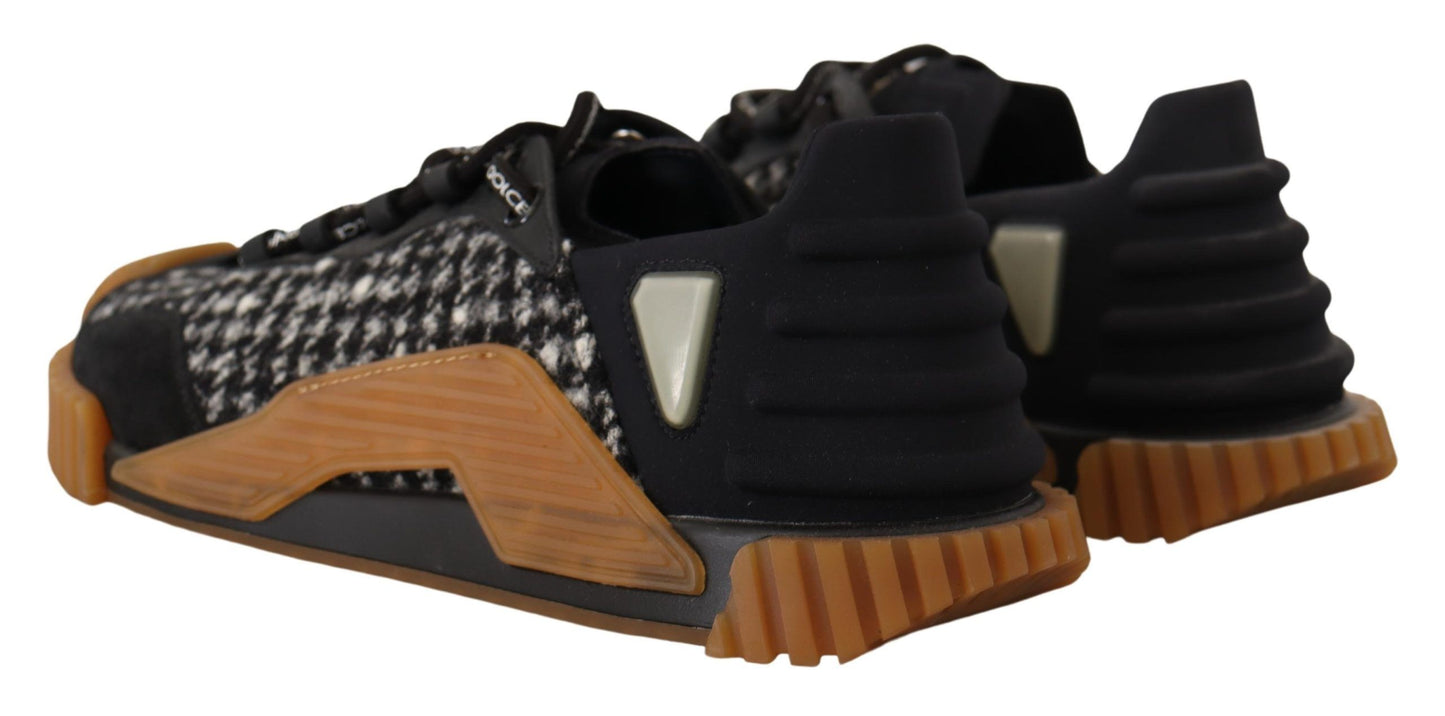 Dolce & Gabbana – NS1 – Schnürsneaker aus Stoff in Schwarz und Weiß