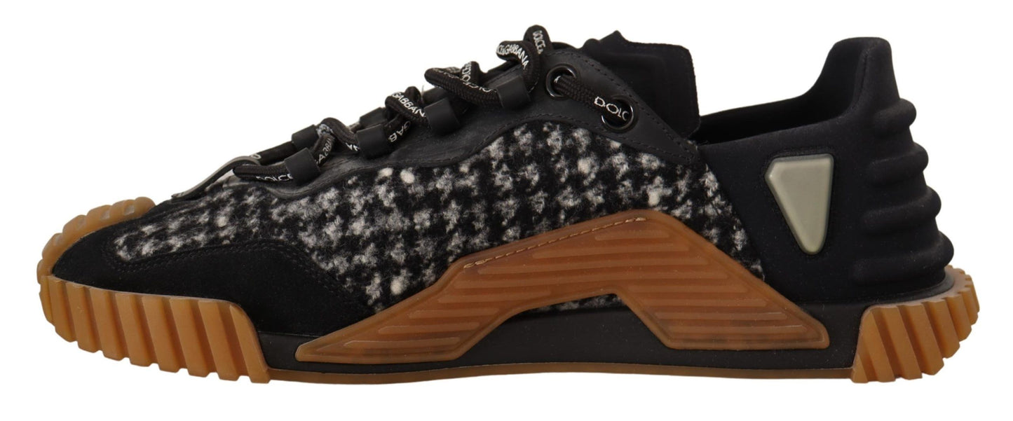 Dolce & Gabbana – NS1 – Schnürsneaker aus Stoff in Schwarz und Weiß