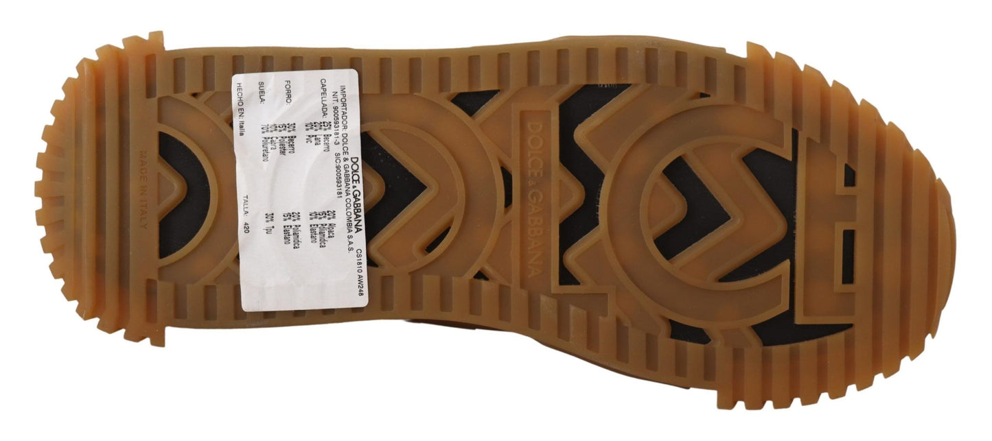 Dolce & Gabbana – NS1 – Schnürsneaker aus Stoff in Schwarz und Weiß
