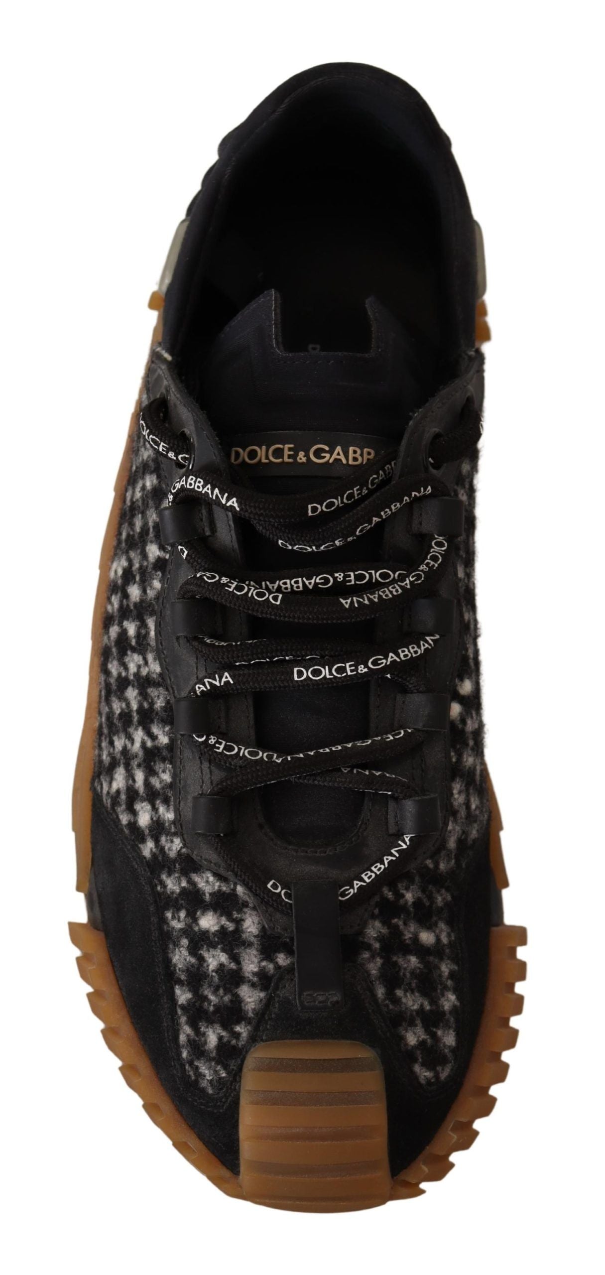 Dolce & Gabbana – NS1 – Schnürsneaker aus Stoff in Schwarz und Weiß