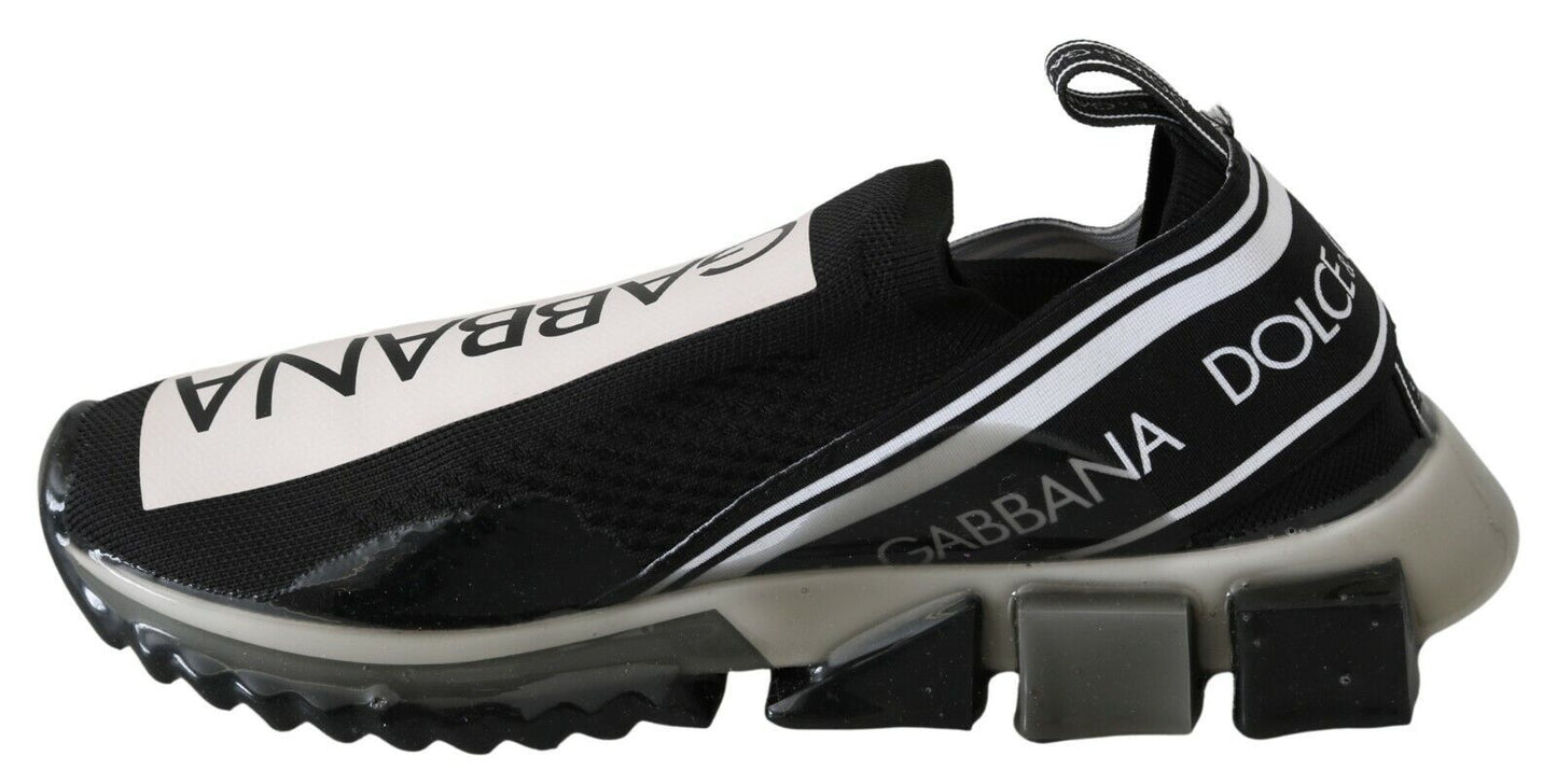Dolce & Gabbana Schwarz-Weiß SORRENTO Sport Stretch Sneakers