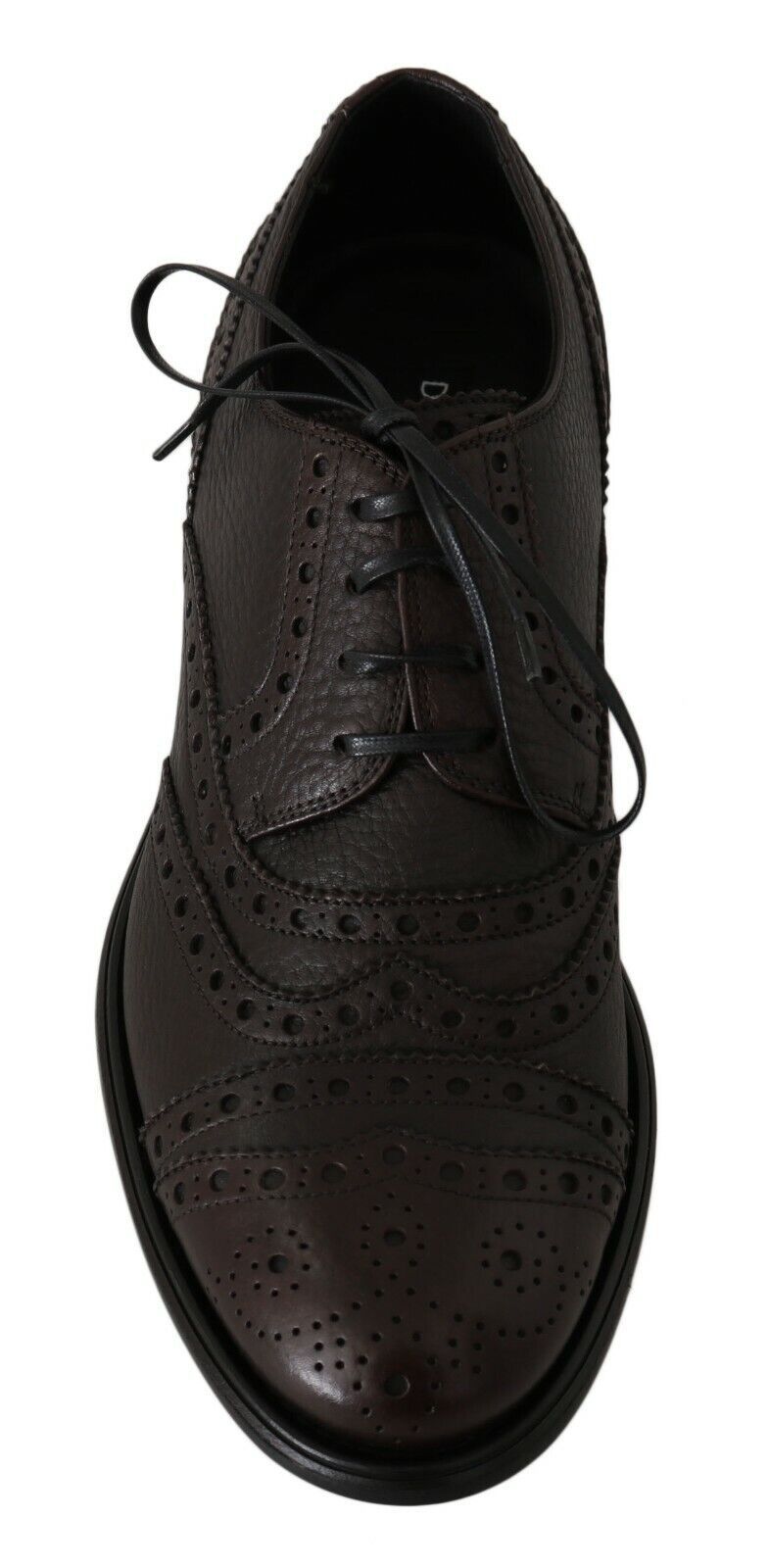 Dolce & Gabbana – Formelle Derby-Schuhe aus braunem Leder mit Flügelkappe