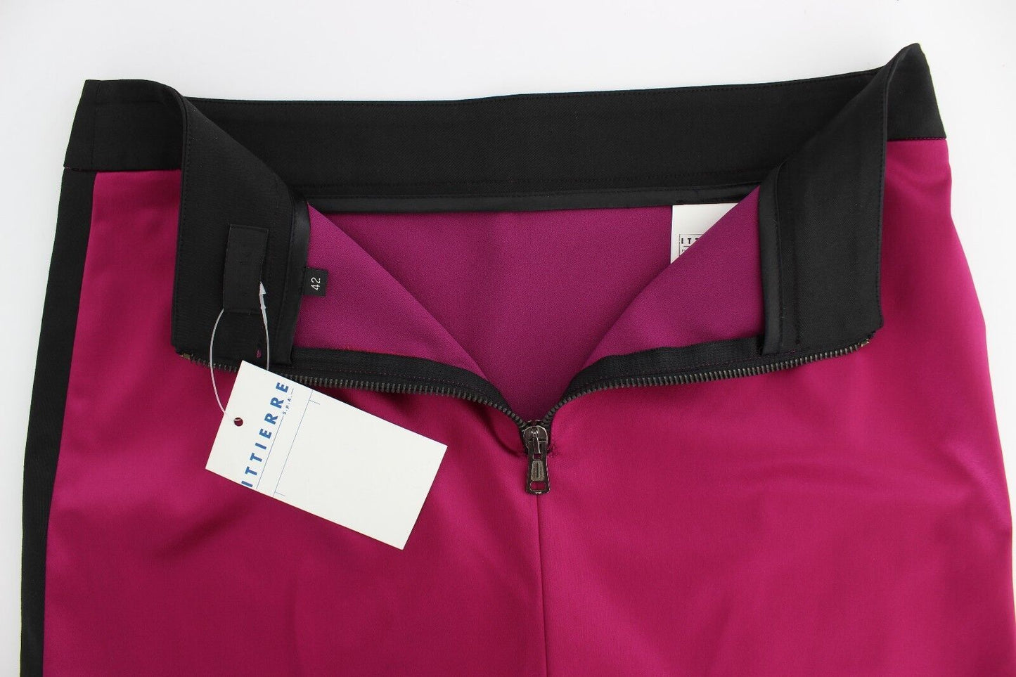 Dolce & Gabbana – Knielanger Baumwoll-Stretchrock in Pink und Schwarz