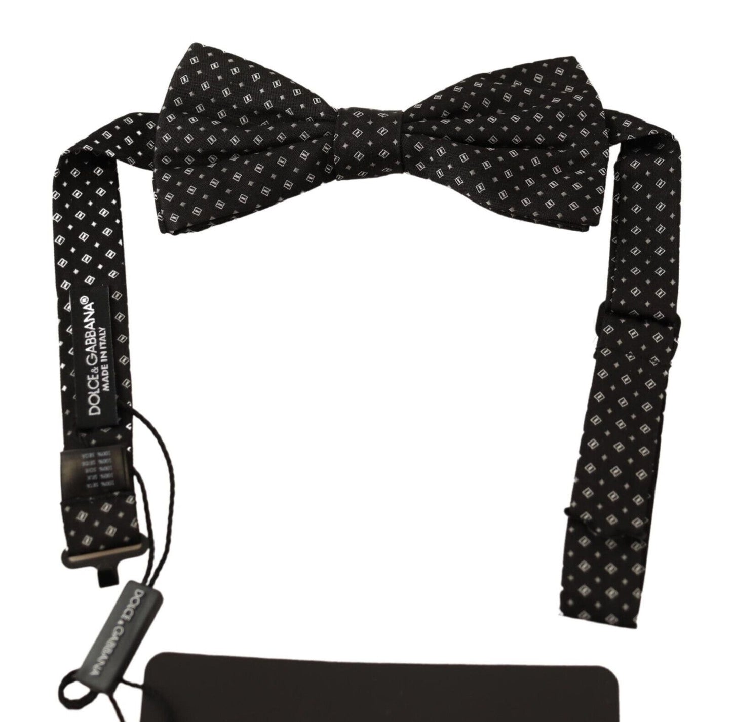 Dolce & Gabbana – Schwarze Papillon-Krawatte aus 100 % Seide mit verstellbarem Hals