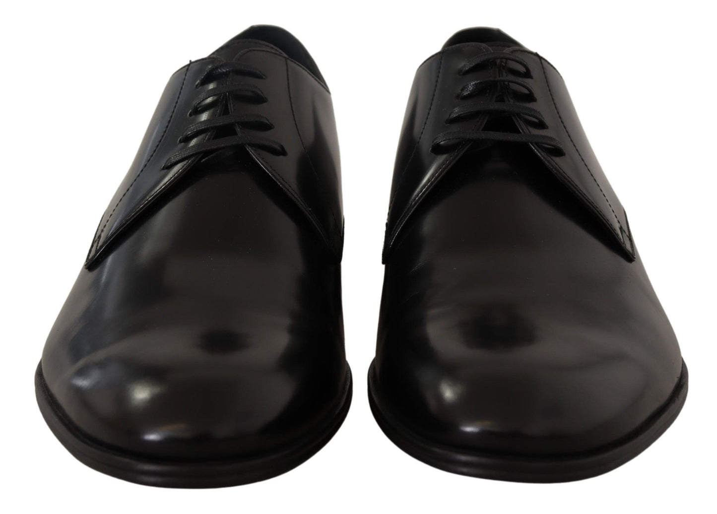 Dolce & Gabbana – Formelle Derby-Schuhe aus schwarzem Leder mit Schnürung