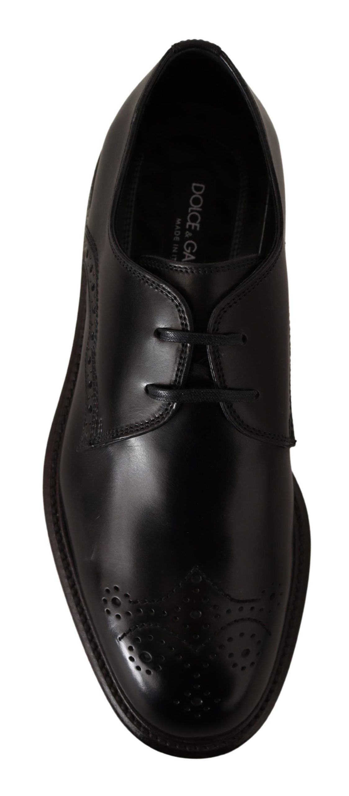 Dolce & Gabbana – Formelle Derby-Schuhe aus schwarzem Leder