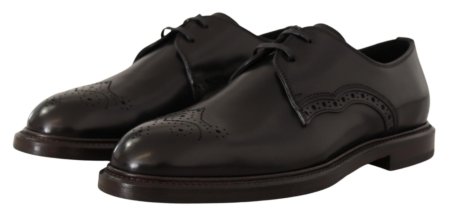 Dolce & Gabbana – Formelle Derby-Schuhe aus schwarzem Leder