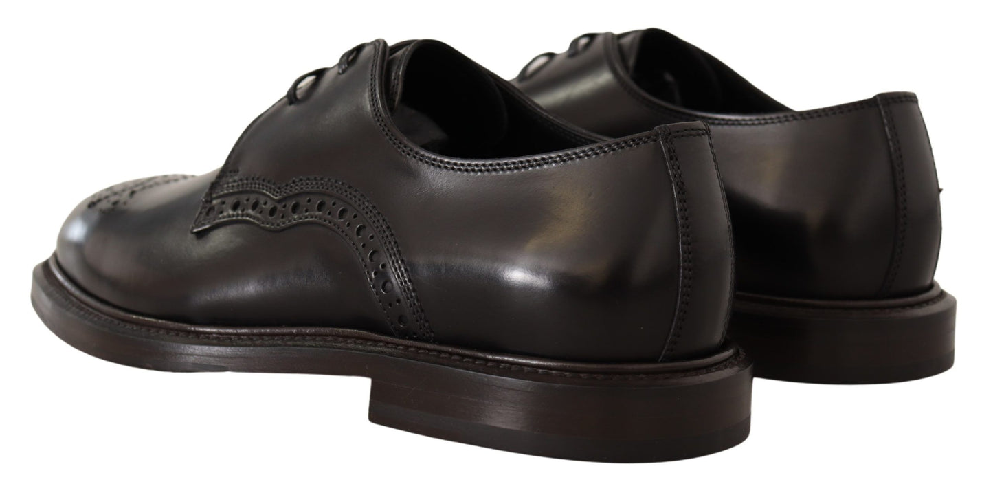 Dolce & Gabbana – Formelle Derby-Schuhe aus schwarzem Leder