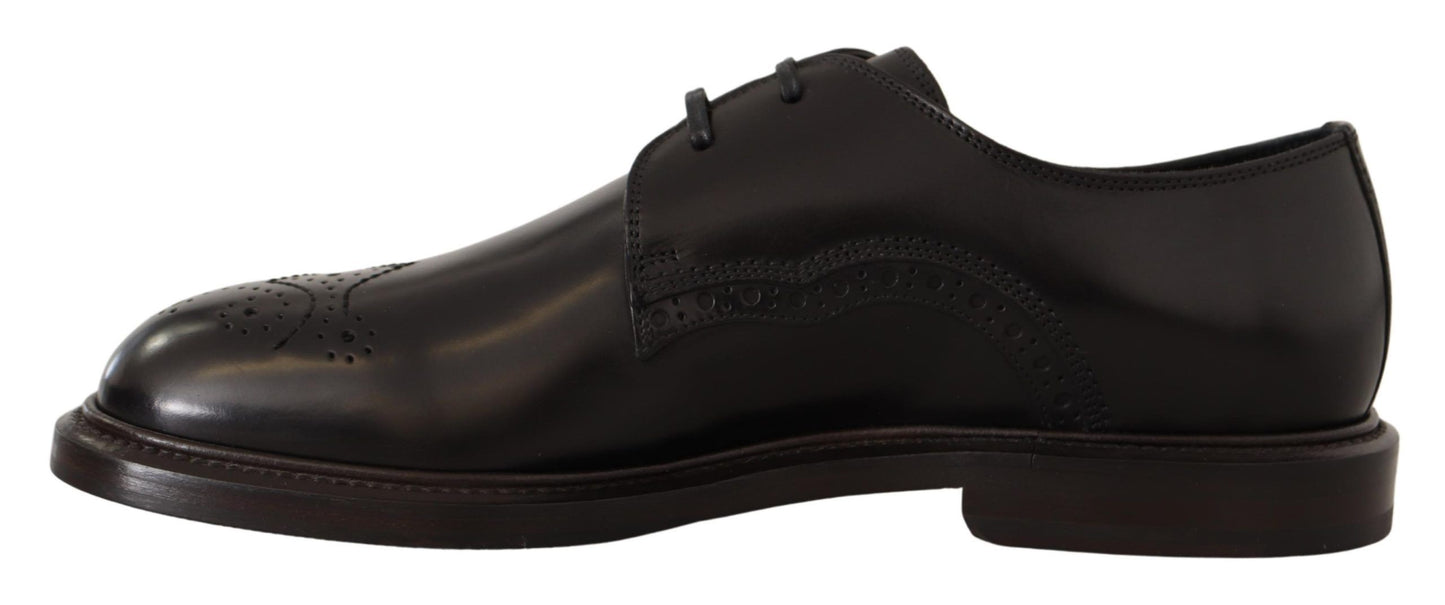 Dolce & Gabbana – Formelle Derby-Schuhe aus schwarzem Leder