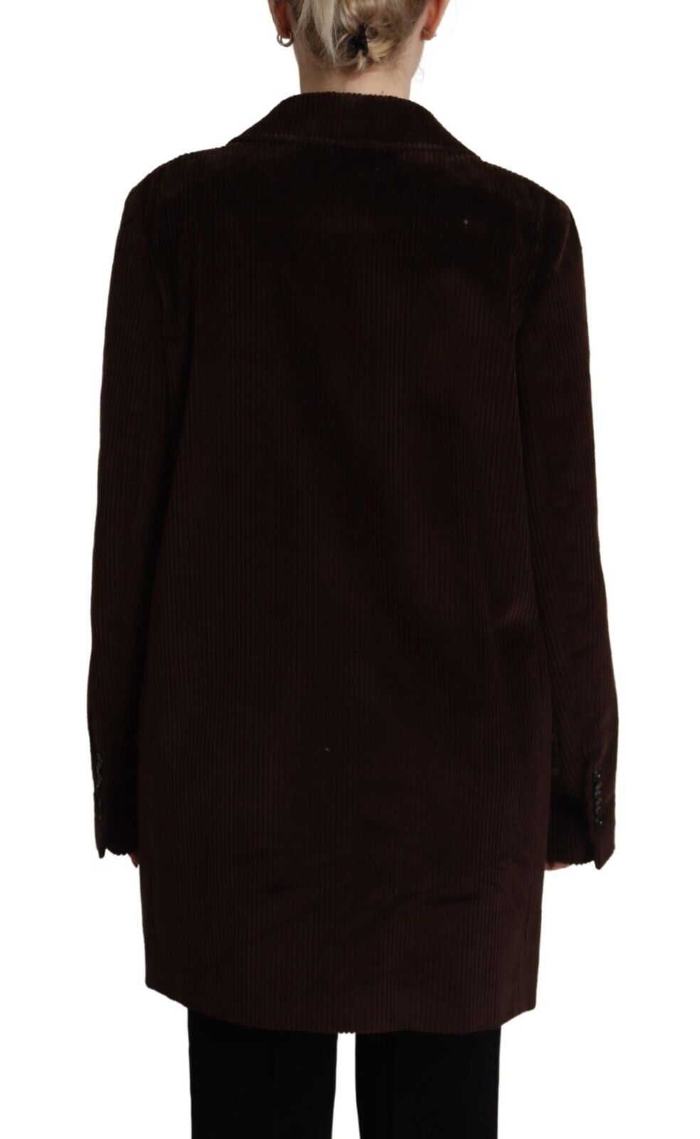 Dolce & Gabbana – Bordeauxfarbener Blazer aus Cord-Baumwolle in Übergröße