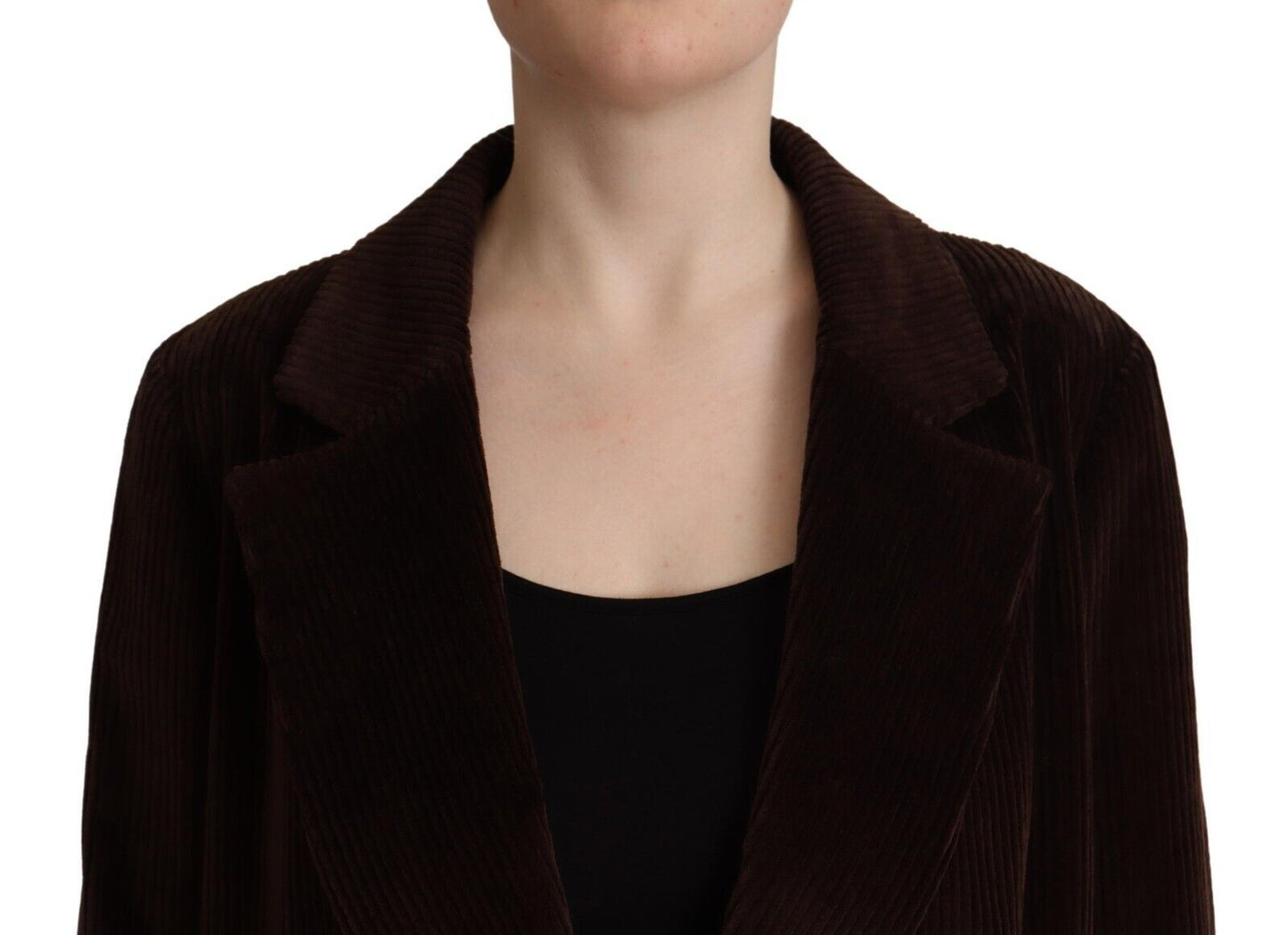 Dolce & Gabbana – Bordeauxfarbener Blazer aus Cord-Baumwolle in Übergröße