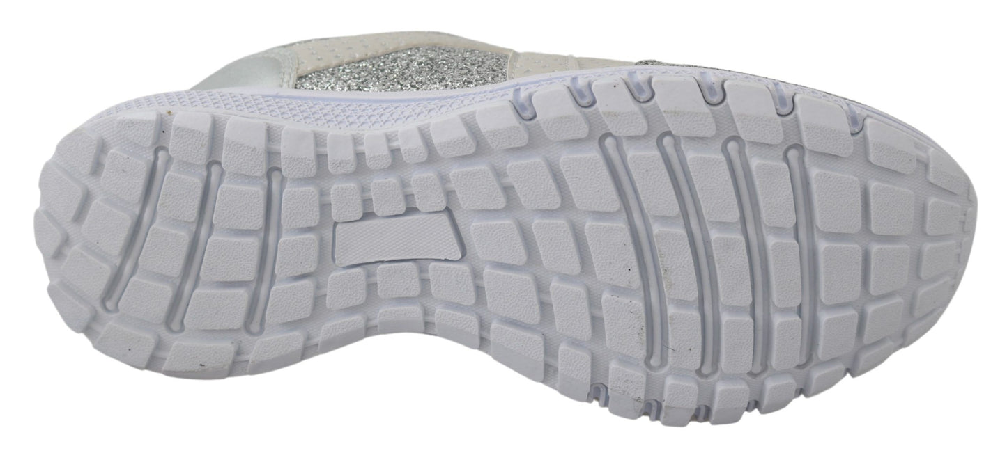 Plein Sport – Schicke, silberne Runner Jasmines-Sneaker