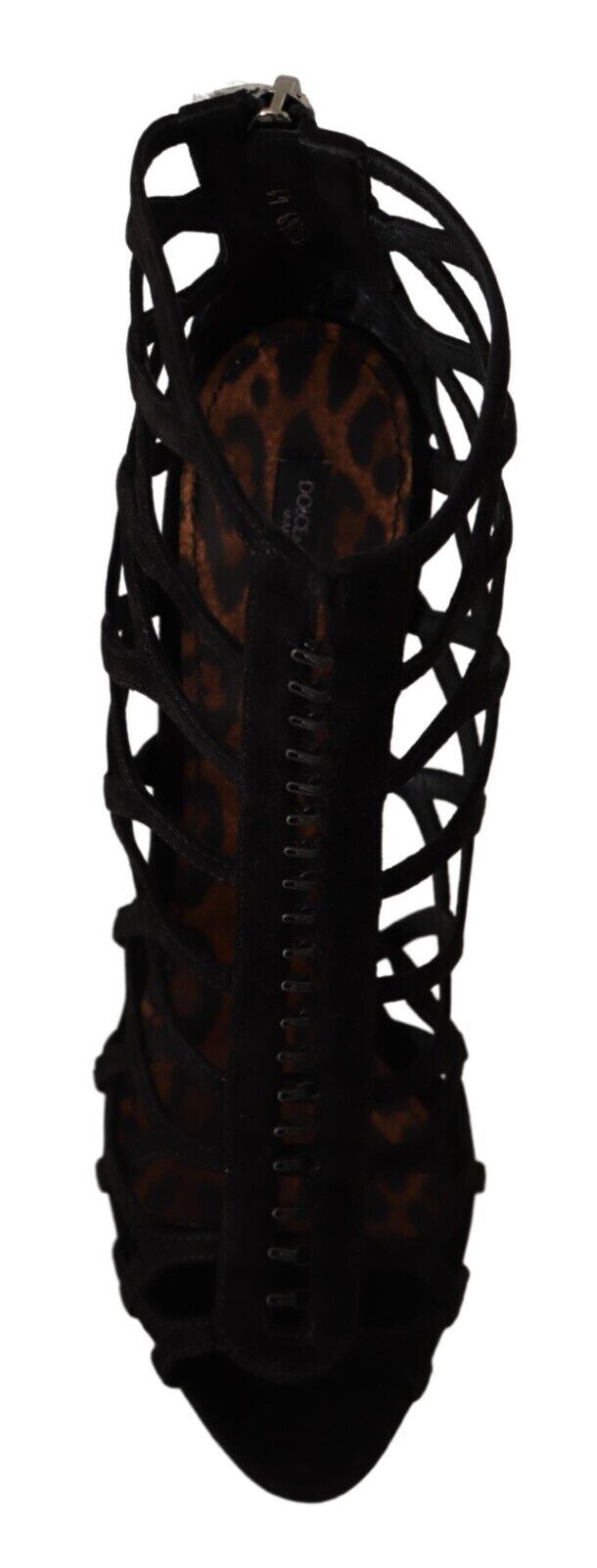 Dolce & Gabbana Schwarze Wildleder Stiletto Heels Bette Sandalen Schuhe