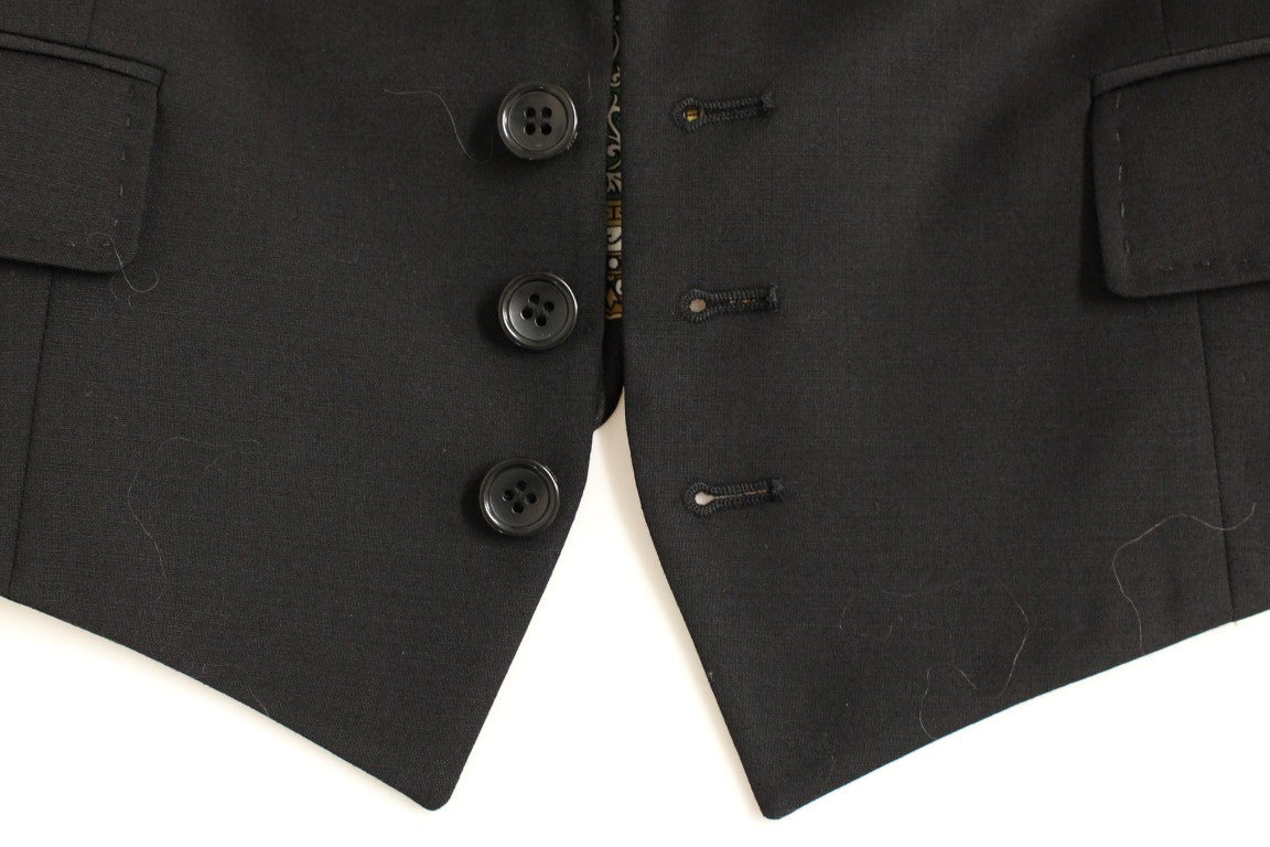 Dolce & Gabbana – Schwarze Blazerjacke aus Seide mit Schalrücken